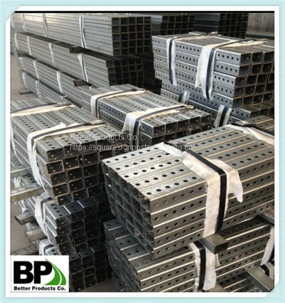 Steel Perforated Green Painted Square Post photo-2