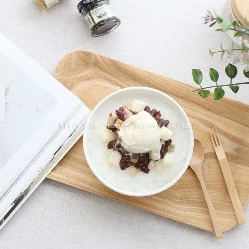 Microwave Safe Banquet Salad Shallow Dessert Round Ceramic Soup Bowl photo-2