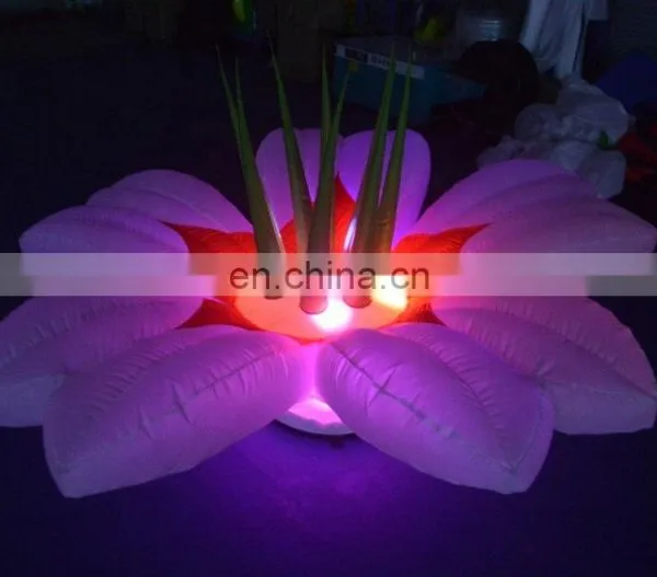 Cheap Stage Standing Decoration Night Party Props Blown Up Shape LED Lighted Inflatable Flower photo-2