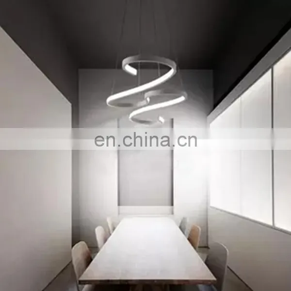 Modern LED Pendant Light Fixture S Shape Ceiling Chandelier LED Hanging Light for Living Room Dining Room Bedroom,Nature White photo-3