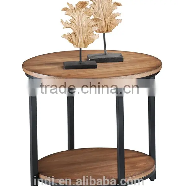 Metal & Wood Coffee Table W/swivel Top; Round End Table photo-2