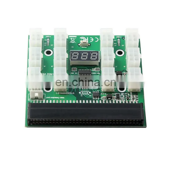 12v 12 Port 6 Pin 1200w Server Power Supply Breakout Board Adapter For Gpu Game/breakout Board 24pin photo-2