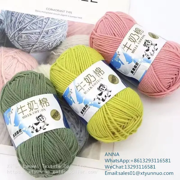 Milk Cotton Yarn Crochet For Gloves, Scarf And Shawl Multi-color photo-5