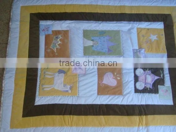 Cotton Patchwork Block Printed Quilting Quilt Bedding Set photo-2