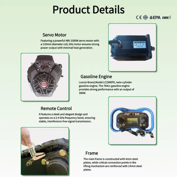 Vigorun Remote Control Flail Mower MTSK1000 Interchangeable Forest Mulcher & Hammer Flail Attachment photo-3