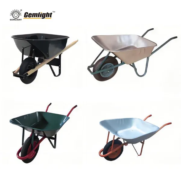 Heavy Duty Garden Construction Wheelbarrow With Steel Tray for Farm Yard Building Material Transport Wholesale photo-5