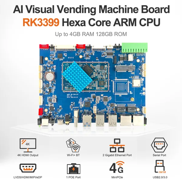 GeniusCore SST-3399 RK3399 Hexa Core Smart HMI Android Motherboard Industrial Panel PC Core photo-5