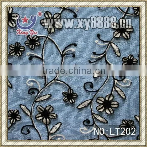 Cotton On Mesh 3D Embroider Fabric For Dress