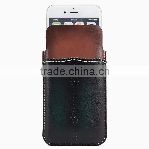 Fading Color Genuine Leather Mobile Phone Tube for IPhone 6/6plus for Women/Lady photo-3