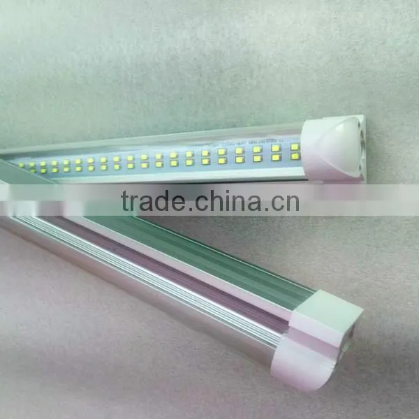 Shenzhen Victory Lighting T8 36W 44W Double Row Integrated Led Tube Light Clear/milky/stripy Cover 7000K
