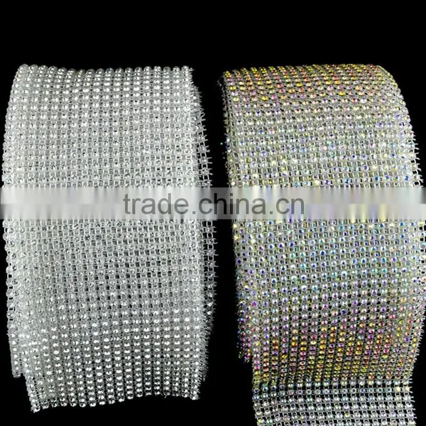 Cheap 24 Rows Crystal Strass Roll, Elasitc Stretch Trimming Rhinestone Roll photo-3