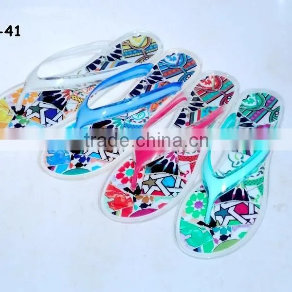 2015 Flip Flops Hot Sale PVC Ladies Slippe photo-2