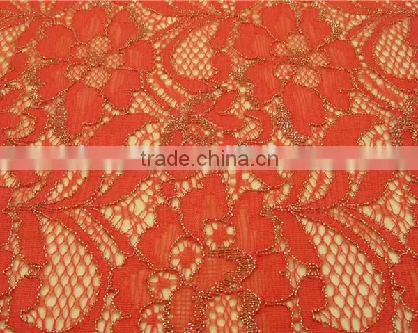 Most Popular Wholesale French Lace Fabric 2016 for Wedding Embroidered French Tulle Lace Fabric photo-6