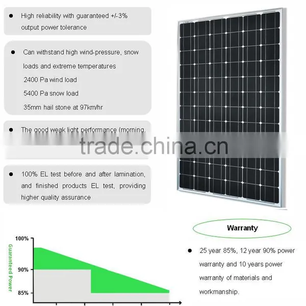 Top Sale ! High Efficiency and Good Quality 200W Mono Solar Panel for Home Use Quality Choice photo-2
