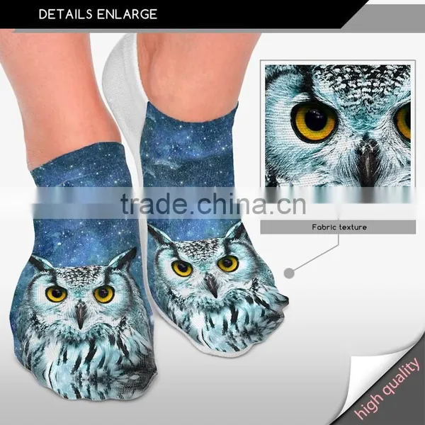 Outdoor Ankle White Monkey High Quality 3d Digital Full Print Colorful Ankle Socks Sports Unisex Custom Hot Sale Stretch Spandex photo-5