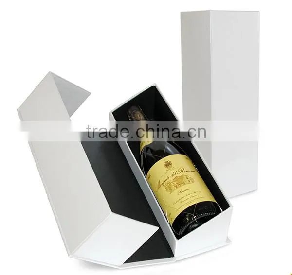 Custom Made Folding Cardboard Wine Bottle Box photo-4