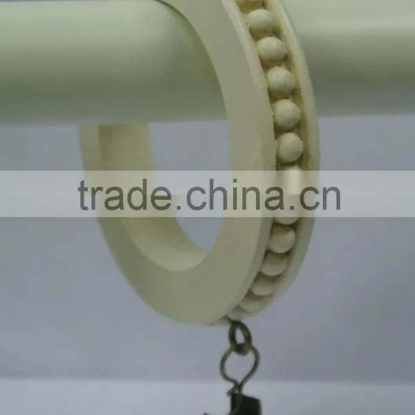 Home Fashions Beaded Ring W/Eyelet and Clip for Wood Rod;Curtain Hardware; Window Drapery Hardware;Curtain Accessory;Curtain Rod photo-5