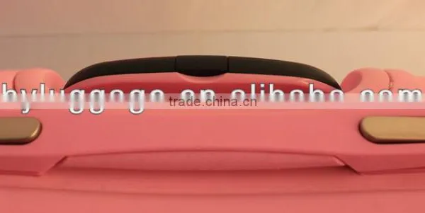 Hard Shell ABS PC Cream Pink Printed Hard Case Luggage photo-3