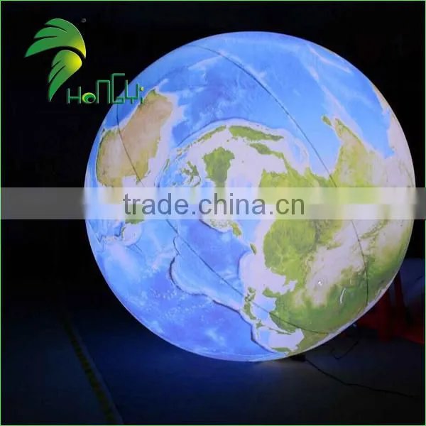 1M Diameter Party Restaurant Decoration PVC Inflatable LED Light Earth Globe Balloon photo-4