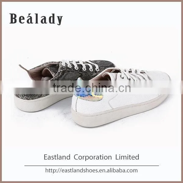 OEM/ODM 2016 Slip on Printed Snake Leather Sport Sneakers School Women Shoes