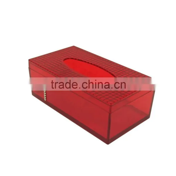 Plastic High Quality Colored Tissue Box for Bathrom Accessory Set photo-3