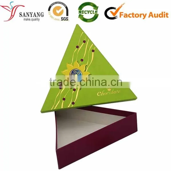 Creative Triangle Shape Biscuit Cookie Paper Gift Box Small Candy Packing Box With Lid photo-3