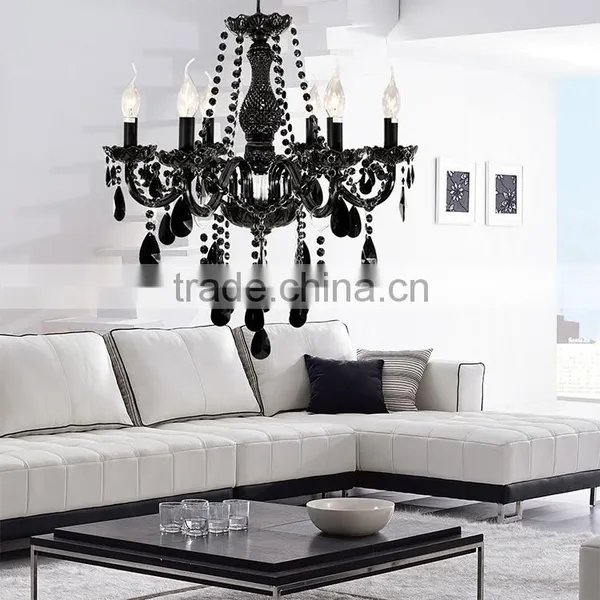 Small Black Acrylic Chandelier for Hallways photo-3
