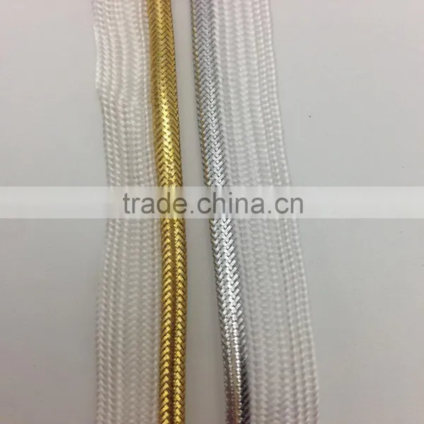 China Supplier Metallic Gold and Silver Polyester Piping Ribbon Cord
