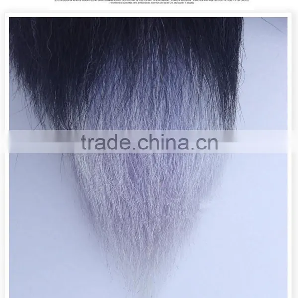 Natural Silver Fox Tail Fur Keychain / Fox Fur Tail Keychain / Dye Colorful Fox Tail Keychain Quality Choice photo-4