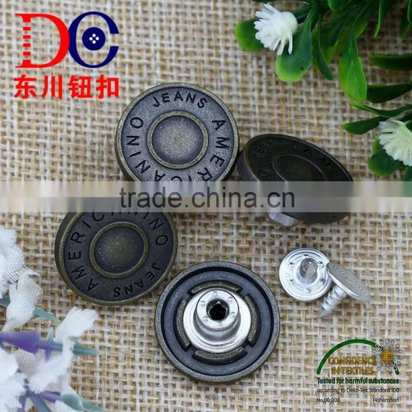 Plating Decorative Metal Rivets Fasteners Studs Button Denim Pant Jeans photo-4