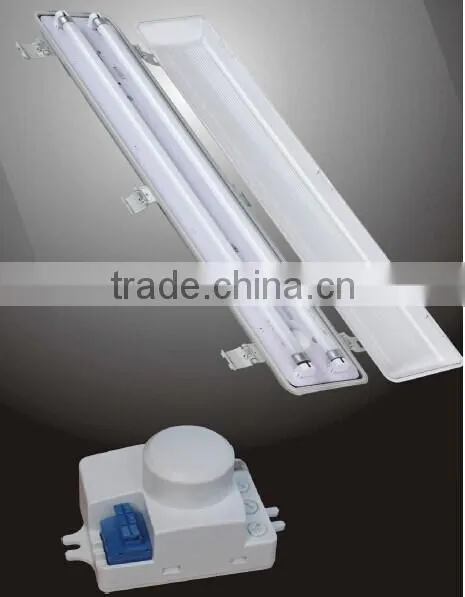 waterproof IP65 T8 with microwave sensor 2x36w GS CE