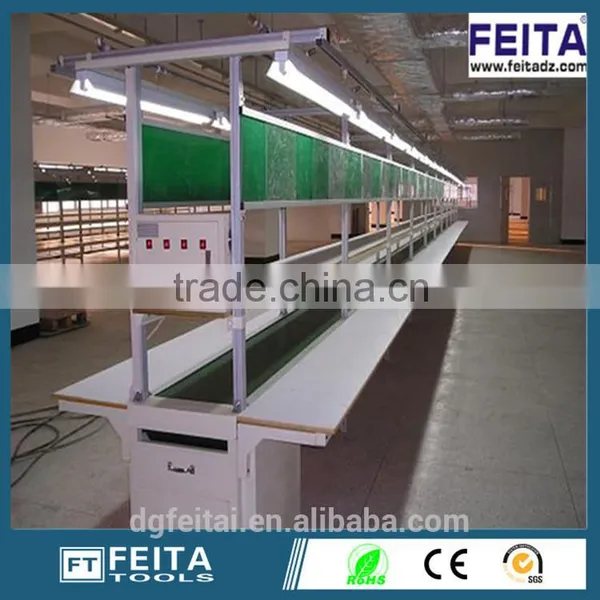 ESD Mat Belt Conveyor Structure and Paint Steel Material Belt Conveyor With Opposite Worktable photo-2