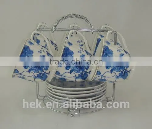 Flower Decorate Ceramic Tea Cup and Saucer Set photo-6