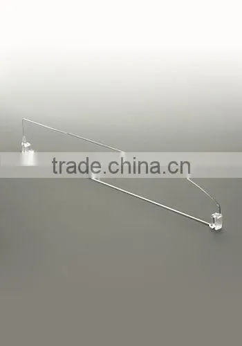 Plastic Shelf Divider Mounted On Rails With Pushers For Supermarket Goods Arrangement