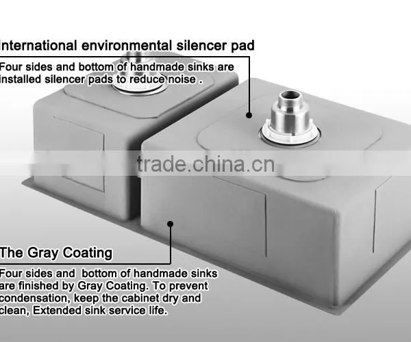 Sound Deadening Pads Sink CUPC Approval Stainless Steel Handmade Kitchen Sink photo-4