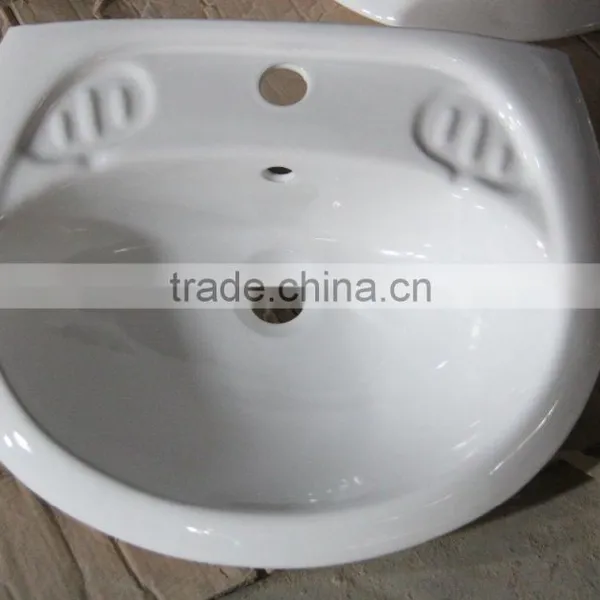 Porcelain Cheap Ivory Shape Bathroom Wash Basins on Sale photo-3