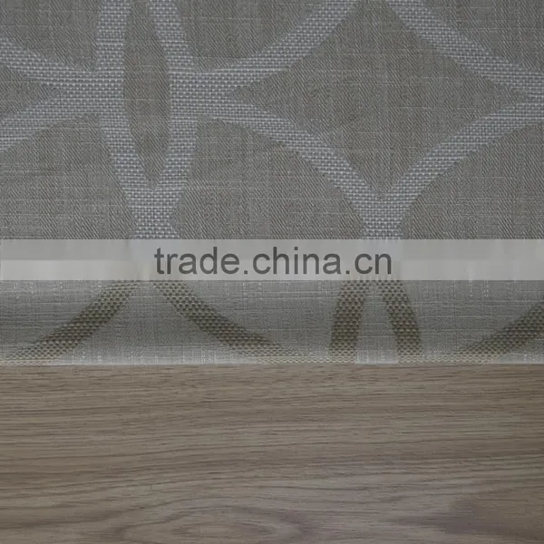 New Arrival 100% Polyesterhigh Taste Circle Design Linen Like Jacquard Curtain Fabric photo-3