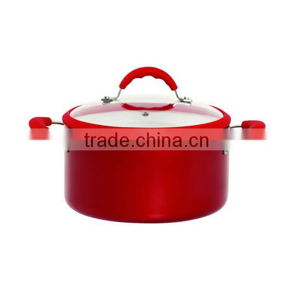 XJ-12606 Heavy Gauge Aluminum ,easy Clean Metallic Exterior Coating , 6qt Covered Dutch Oven photo-2