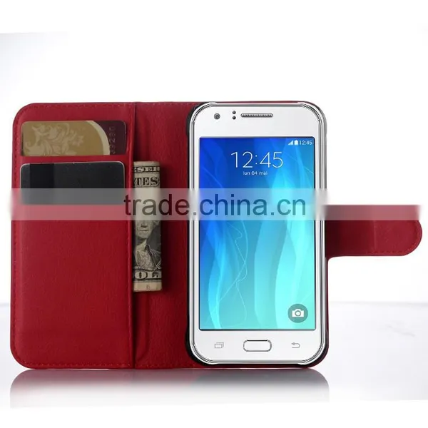 High Quality Leather Holster Card Wallet Folio Stand Flip Case Cover for Samsung GALAXY J1 ACE photo-6