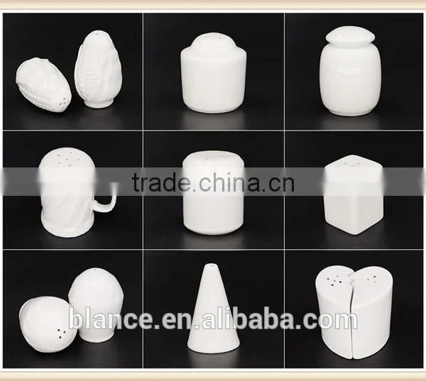 Simple White Ceramic Salt and Pepper Shaker photo-3