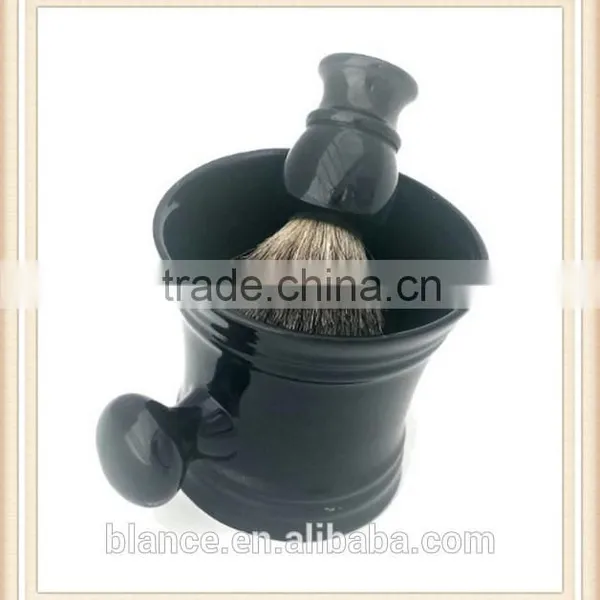 Ceramic Shaving Bowl Black Shaving Soap Mug Design photo-2
