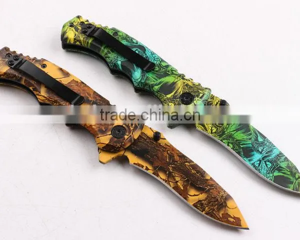 OEM 440 Stainless Steel Blade Blanks Cool Camouflage Knife photo-2