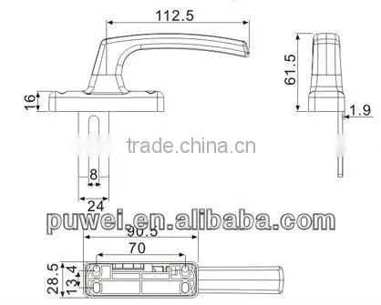 Aluminum Alloy External Window Handle for Aluminum Window and Door 80118917 photo-2