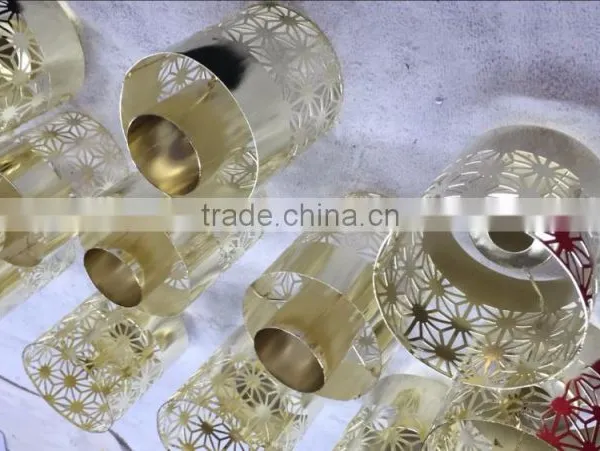 Gold-plated processing Woodwork lampshade shell