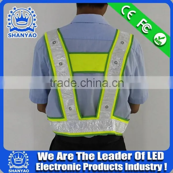 2016 Chian ODM Factory LED Refletive Vest For Road Safety At Night photo-3