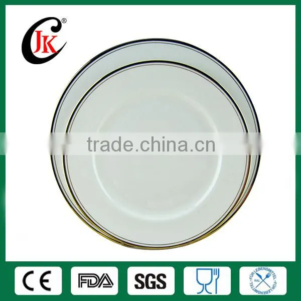 Wholesale Gold Rim Bone China Dinnerware Set, White Dinnerware Set photo-3