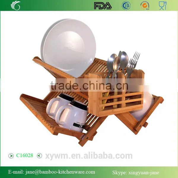 Beautiful and Durable Bamboo Collapsible Dish Rack photo-2