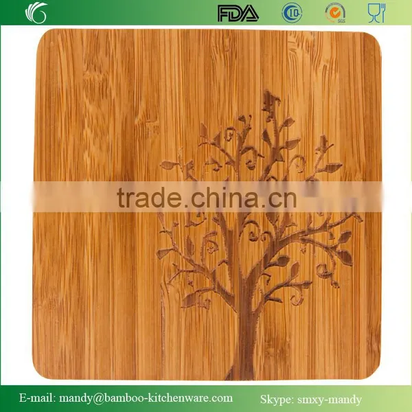 Bambu Coasters With Tree Motif, Set of 4 photo-4
