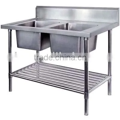 work bench with double sinks