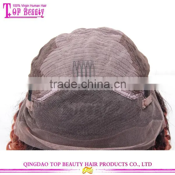 Qingdao Top Beauty Unprocessed Wholesale Virgin Malaysian Hair Afro Kinky Curly Two Tone Color Wig photo-5